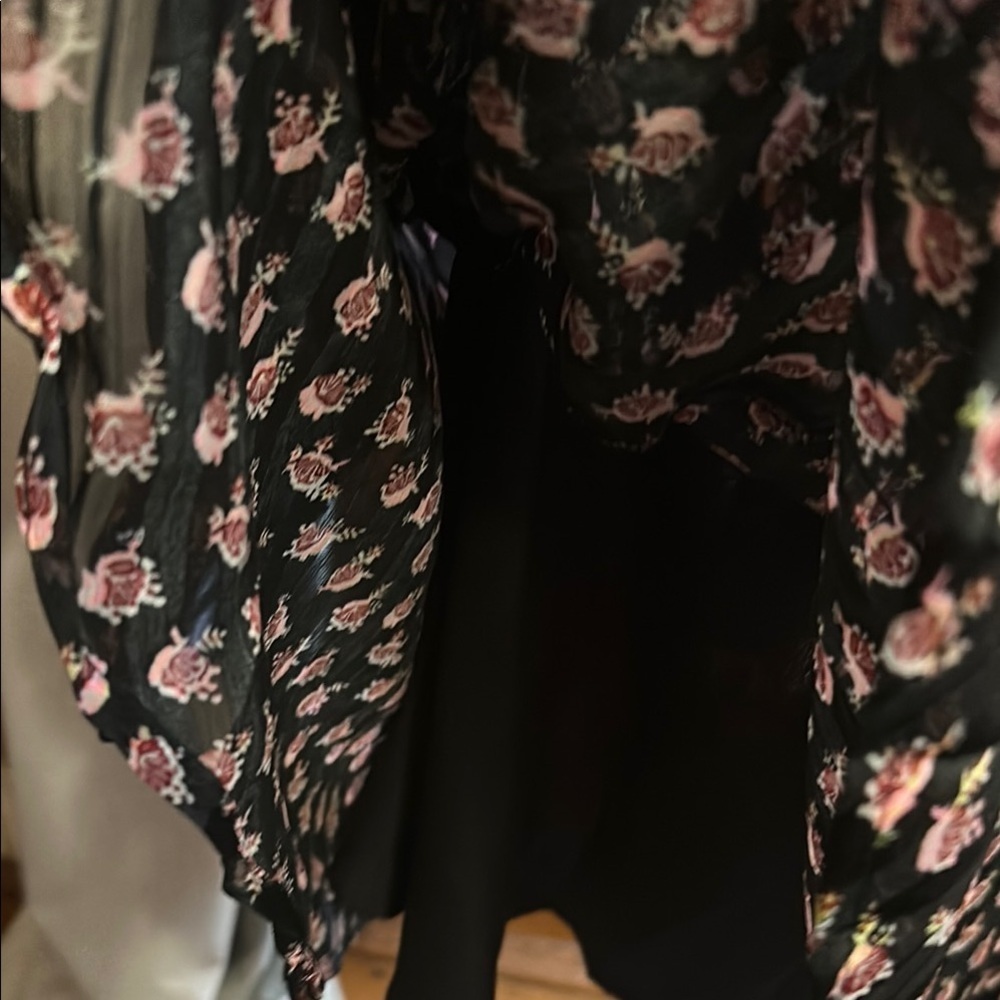Scotch & Soda Black and Pink Floral Long Sleeve Dress - Picture 10 of 10